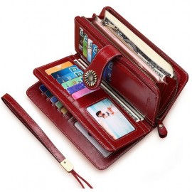  Hot Sale Women Clutch Leather Wallet Female Long Wallet Women Zipper 