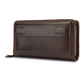 Genuine Cow Leather Men Wallets Long Style Large Capacity Card Holder High Quality