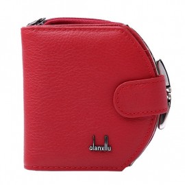 Women Wallet Genuine Leather,High Quality Zipper Hasp Coin short Purse 100% Cowhide Female Purses for girl