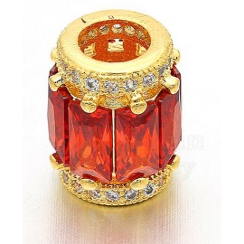 Hot sale large hole beads micro inlaid zircon CZ jewelry accessories suitable for DIY bracelet
