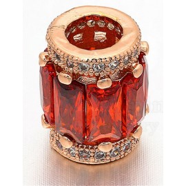 Hot sale large hole beads micro inlaid zircon CZ jewelry accessories suitable for DIY bracelet