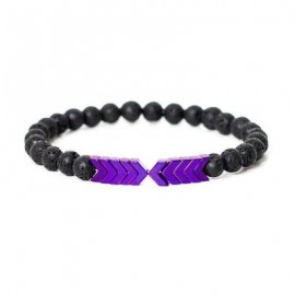  Lava Stone Essential Oil Diffuser Bracelets Bangle Healing Balance Yoga magnet arrow Beads Bracelet For Men Women