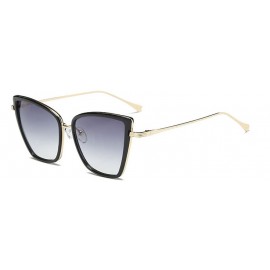 Women Metal Frame Mirror UV400 Sun Glasses