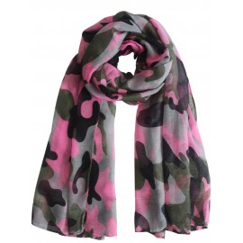 Fashionable Women Army Green Camouflage Scarfs Camo Shawls For Women Ladies