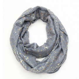 New Europe Fashion Shiny Bronzing Gold Dot Infinity Hijab Scarfs Snood For Women Ladies