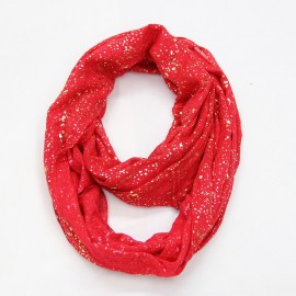 New Europe Fashion Shiny Bronzing Gold Dot Infinity Hijab Scarfs Snood For Women Ladies