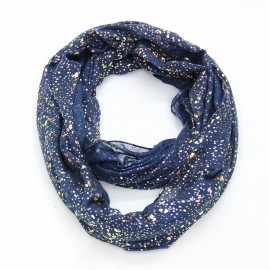 New Europe Fashion Shiny Bronzing Gold Dot Infinity Hijab Scarfs Snood For Women Ladies