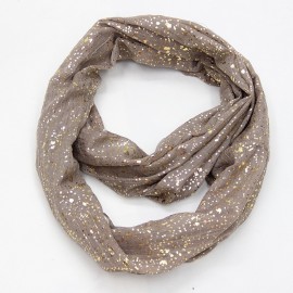 New Europe Fashion Shiny Bronzing Gold Dot Infinity Hijab Scarfs Snood For Women Ladies