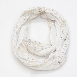 New Europe Fashion Shiny Bronzing Gold Dot Infinity Hijab Scarfs Snood For Women Ladies
