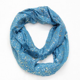 New Europe Fashion Shiny Bronzing Gold Dot Infinity Hijab Scarfs Snood For Women Ladies